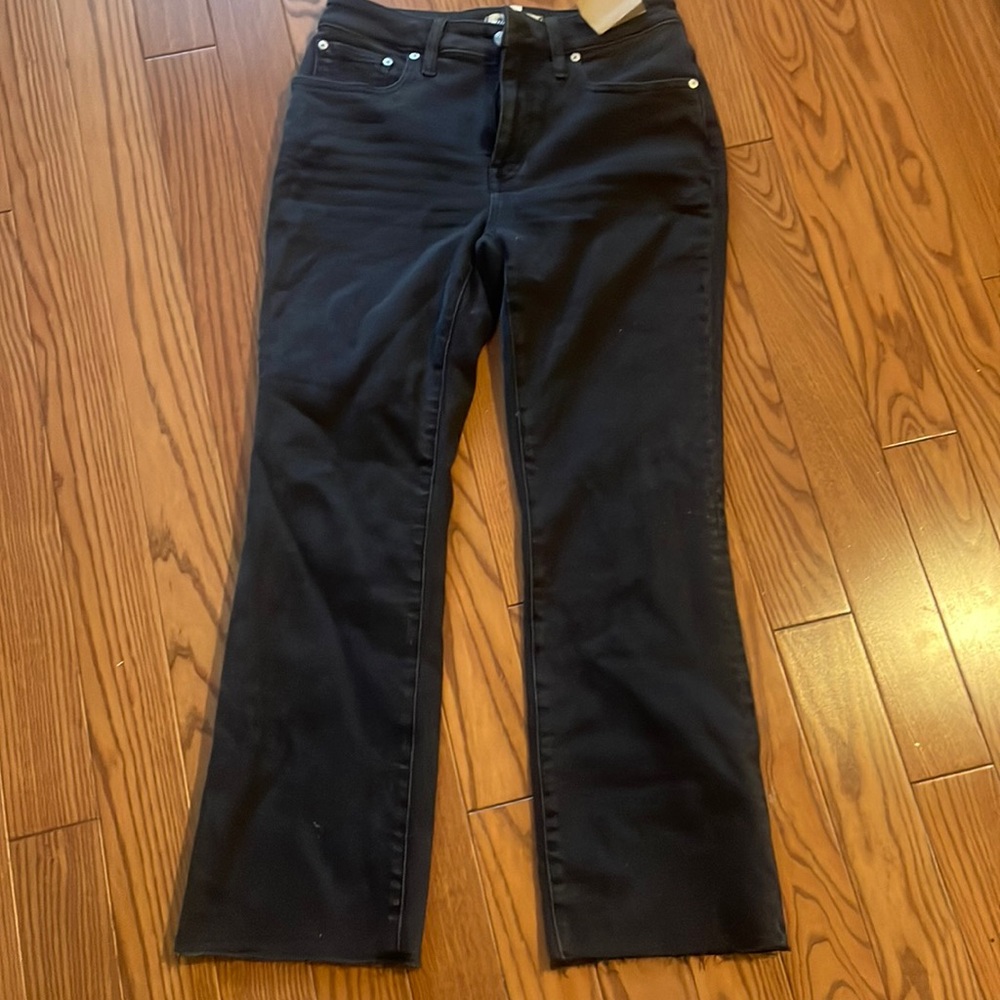 Madewell curvy kick out crop washed black, 28 (6)